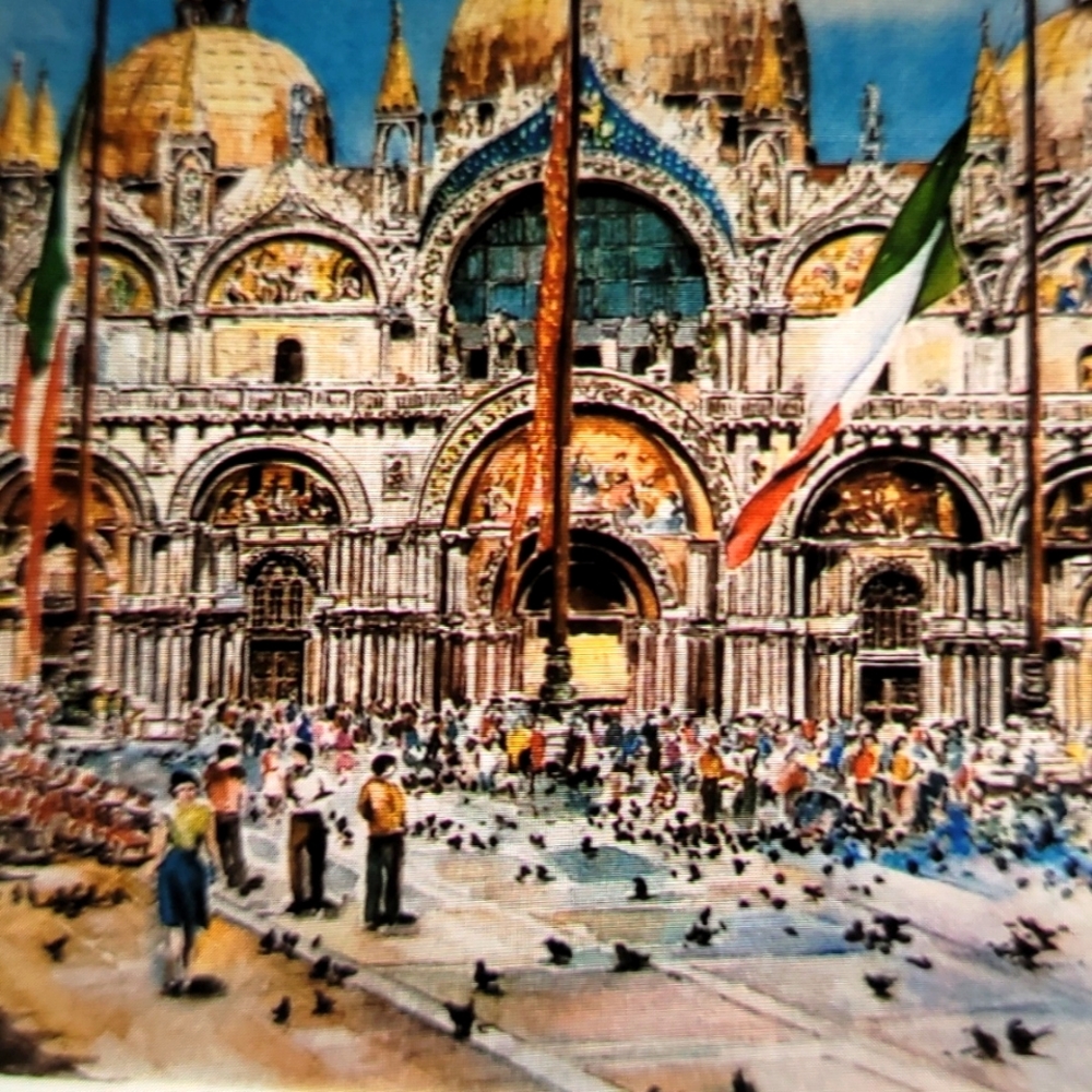 ITALIAN ART TILE "PIAZZA SAN MARCO"